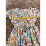 Elan Melrose Fit & Flare Mini Dress Womens Sz M 3/4 Sleeve Vacation Tropical Photo 10