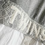 NEW Twinset Poplin Terry Knit Button Up Sweatshirt Dress Sz 44 EU / 14 US Gray Photo 8