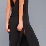 Lulus Black midi slit dress Photo 0