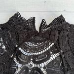 Bebe  Elegant Black Open Back Lace Mini Dress XS Photo 6