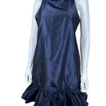 Samantha Treacy Navy Blue Taffeta Cocktail Dress Size 6 Photo 12