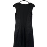Mango  Black Lace Applique Short Sleeve Formal Sheath Dress Women Sz XS Photo 1