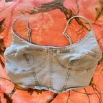 West of Melrose denim corset crop top y2k Photo 5