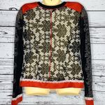 Kaktus NWT Size L Black Printed Mesh Photo 2