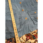 Lauren Ralph Lauren Dusty Blue Linen Lagenlook Minimalist Quiet Luxury Jacket Size M Photo 6