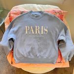 Abercrombie & Fitch paris light baby blue crewneck sweatshirt Photo 6