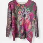 Natural Life  Cashmere-Like Pullover Sweater in Mauve Folk Flower Size XS Photo 3