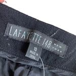 Lafayette 148 Wide Leg Virgin Wool Pant Size 10 Black With White‎ Twill Lines HR Photo 1