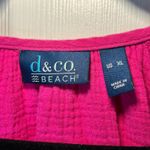 D&Co Beach Pink Gauze Tunic Dress Tassel V Neck Short Sleeve XL Cover Up Photo 1