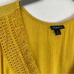 Torrid  Crochet Lace Up Babydoll Blouse Top Yellow Sz 4X Photo 6