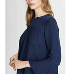 Joie  Awilda B Babydoll Blouse in Navy Blue Photo 0