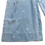 Cloth & Stone Anthropologie  Chambray Polka Dot Jumpsuit Cropped Wide Leg Photo 2