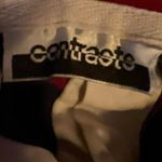 Vintage Contrasts size XL women’s rugby hooded shirt. Red Photo 5