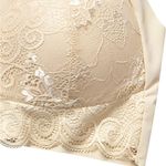 Source Unknown NWOT! Sexy Front Closure Lace Deep V-Neck Plus Size Wirefree Push Up Bra Photo 2