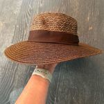 Goorin Bros. Women's Straw Fedora Hat Brown Leather Trim Buckle One Size Photo 2