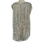 Free People  Shine Time Live Gold Silver Sequin Sleeveless Tunic Top Size XS NEW Photo 8