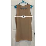 Sleeveless Mini Dress Casual Tank Top Basic Everyday Dress Tan Size L Photo 3