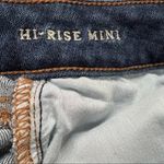 American Eagle  high rise mini dark wash zip sides blue denim skirt size 0 Photo 10