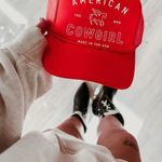 American Cowgirl Red Trucker Hat Photo 2