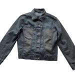 Chico's Chico’s Design Denim Jean Jacket Blue Size 1 Medium 8 Stretch Vintage Y2K Photo 7