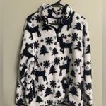 Vera Bradley  Womens Teddy Fleece Pocket Pullover Sweater Nordic Deer Size 2XL Photo 0