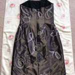Jessica McClintock Vintage 90’s Pewter Strapless Dress Small or Extra Small Photo 8
