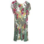 Bila Floral Print Boho Swing Dress Size XL‎ Green Photo 6
