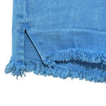 Zenana Outfitters Garment Dyed Blue Frayed Hem Denim Shorts Medium Soft Cotton Summer Fit Photo 1