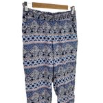 Divided Womens Size 4 Tribal Print Straight Leg High Waist Pants Blue Photo 3