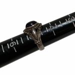 Sterling Silver 925  Oval Amethyst Gemstone Cabochon Ring Size 5 Vintage Women’s Photo 6