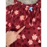 Draper James Kellie Babydoll Mini Dress in Magnolia Dot Red Floral Tie Front 1X Photo 7