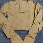 Urban Outfitters Jolie Ruched Button-Down Top NWT Size M - Light Brown Photo 5