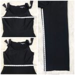 Julia Jordan  Black Sleeveless Wide Leg‎ Scoop Neck Jumpsuit Bow Shoulder Size 6 Photo 13