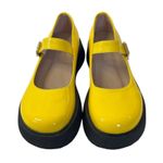 Shiny Patent Leather Lolita Mary Jane Platform Buckle Shoes Goth Rave Punk Sz 9 Yellow Photo 3
