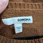 Sonoma Brown Scoop Bottom Hem Sweater Photo 6