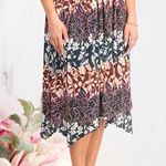 Rachel Roy Womens Pink Sheer Floral Midi Peasant Skirt SZ XS Photo 0
