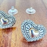 Vintage Heart Earrings Valentine Triple plated metal Love Romance Birthd… Photo 6