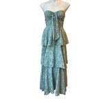 Hello Molly NWT,  WHIMSY IN WONDERLAND STRAPLESS MAXI DRESS SAGE, Sz 6 Photo 3