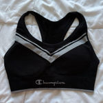 Champion Intimates Cotton Blend Womes Sports Bra Black Padded Racerback Yoga Gym Photo 0
