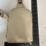 Boutique Crossbody Sling Bag with Dual Zipper in Blonde with Adjustable Guitar Strap Photo 5