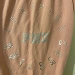 PINK - Victoria's Secret VS‎ PINK Victoria’s Secret Coral Pink Embellished Logo Sweats Size Medium Photo 3