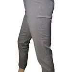 Les Copains Women’s Size 40 4 Gray Black Pinstriped Cigarette Trousers Pants Photo 3