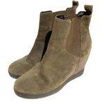 Eileen Fisher Eileen‎ Fisher Size 8 Booties Suede Ankle Boots Gray Wedge Heel Photo 0