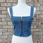 Good American NWOT  Zip Front Denim Tank Photo 0