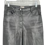 Wilfred  Faux Leather Gloss Black High-Waisted Pants Size 4 Photo 1