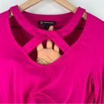 INC Pink Strappy Cutout Scoop Neck Long Sleeve Stretch Knit‎ Top Photo 5