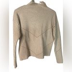 Tahari  Brown and White Striped Women's Sweatshirt Photo 1