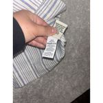 ll bean blue ivory Striped linen cotton tunic top short sleeve XL Photo 7