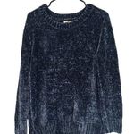 Orvis Navy Blue Textured Long Sleeve Knit Pullover Warm Sweater Women Sz M Photo 0