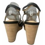 Me Too NEW Womens  Alanna Black Leather Platform Wedge Espadrille Sandals Sz 10 Photo 5